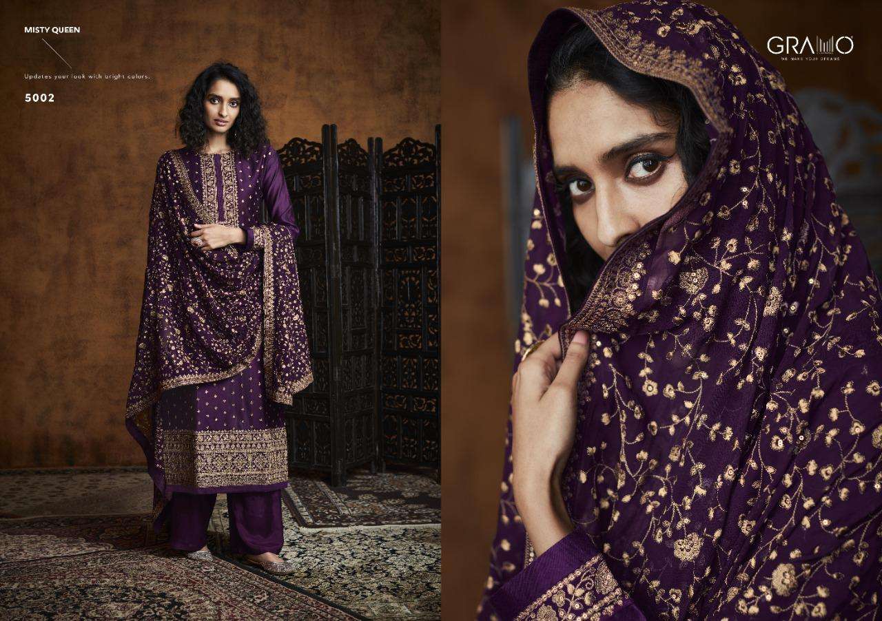 SUKUN VOL-1 BY GRAMO 5001 TO 5004 SERIES BEAUTIFUL SUITS COLORFUL STYLISH FANCY CASUAL WEAR & ETHNIC WEAR HEAVY REAL GEORGETTE DRESSES AT WHOLESALE PRICE