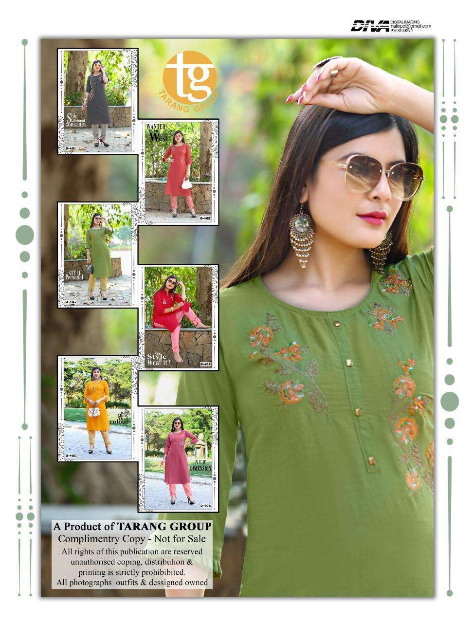 TANISHA BY RANG TRANG 401 TO 406 SERIES DESIGNER STYLISH FANCY COLORFUL BEAUTIFUL PARTY WEAR & ETHNIC WEAR COLLECTION CORAL SILK KURTIS WITH BOTTOM AT WHOLESALE PRICE