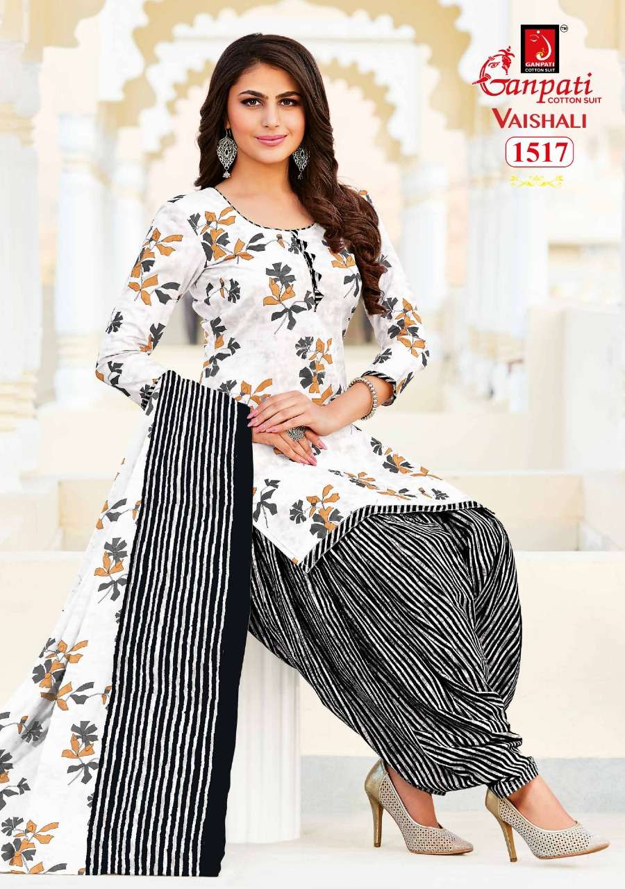 VAISHALI BY GANPATI COTTON SUITS BEAUTIFUL SUITS COLORFUL STYLISH FANCY CASUAL WEAR & ETHNIC WEAR PURE COTTON PRINT DRESSES AT WHOLESALE PRICE