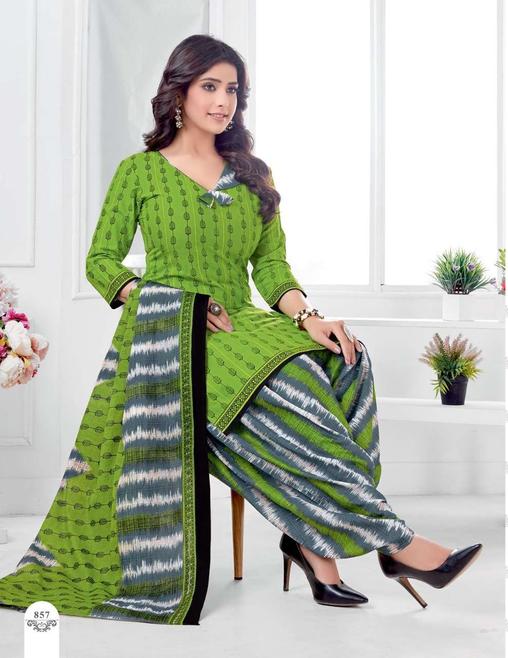 GEET PATIYALA VOL-8 BY KUBER 855 TO 867 SERIES BEAUTIFUL SUITS COLORFUL STYLISH FANCY CASUAL WEAR & ETHNIC WEAR PURE COTTON PRINT DRESSES AT WHOLESALE PRICE
