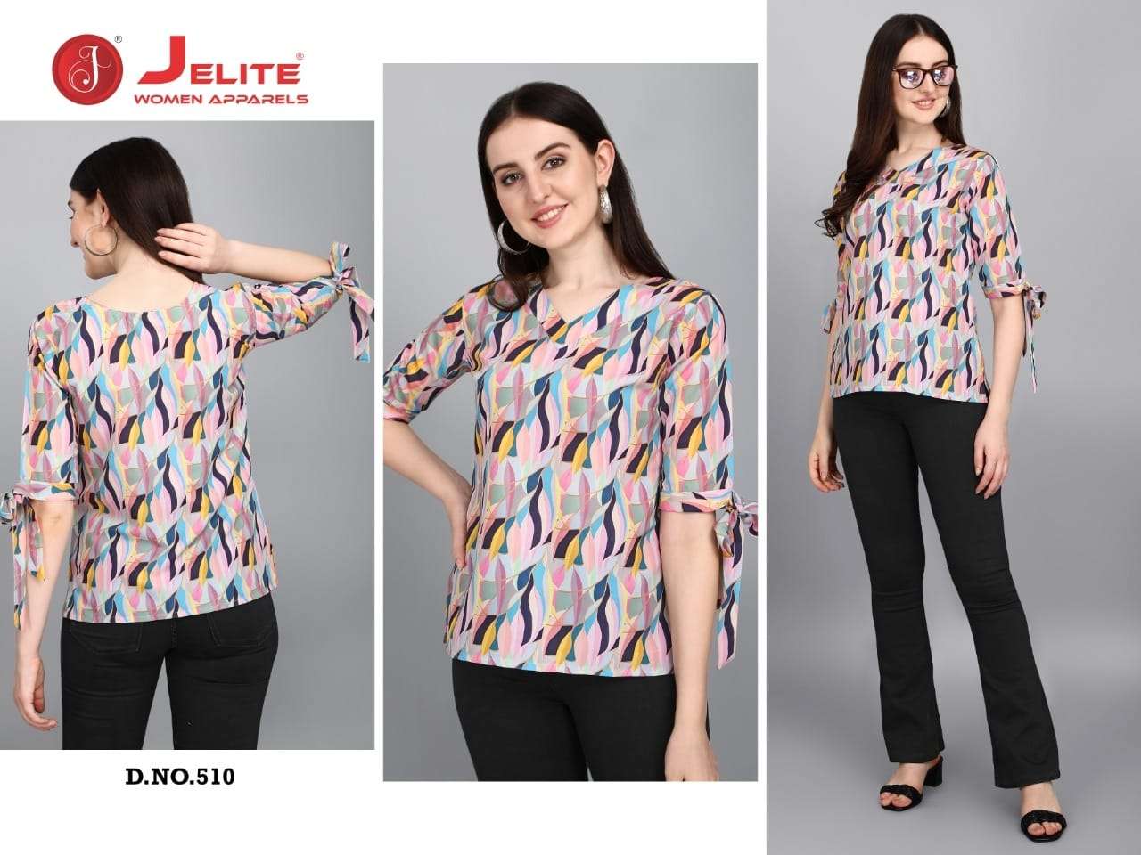 ORCHID VOL-2 BY JELITE 509 TO 516 SERIES DESIGNER STYLISH FANCY COLORFUL BEAUTIFUL PARTY WEAR & ETHNIC WEAR COLLECTION CREPE DIGITAL PRINT TOPS AT WHOLESALE PRICE