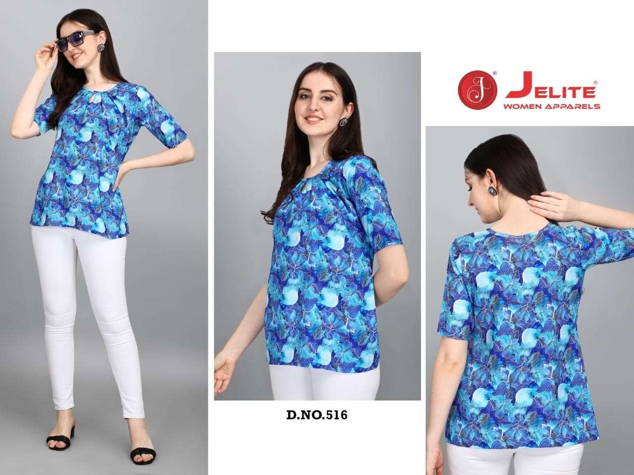 ORCHID VOL-2 BY JELITE 509 TO 516 SERIES DESIGNER STYLISH FANCY COLORFUL BEAUTIFUL PARTY WEAR & ETHNIC WEAR COLLECTION CREPE DIGITAL PRINT TOPS AT WHOLESALE PRICE