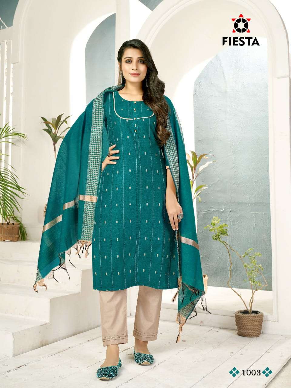 NAVELI BY FIESTA 1001 TO 1007 SERIES BEAUTIFUL SUITS COLORFUL STYLISH FANCY CASUAL WEAR & ETHNIC WEAR VISCOSE COTTON JACQAURD DRESSES AT WHOLESALE PRICE