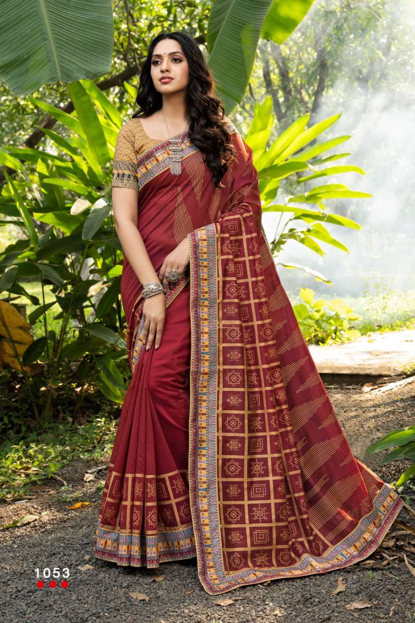 MOONLIGHT BY ANGARIKA 1051 TO 1057 SERIES INDIAN TRADITIONAL WEAR COLLECTION BEAUTIFUL STYLISH FANCY COLORFUL PARTY WEAR & OCCASIONAL WEAR CHANDERI SILK SAREES AT WHOLESALE PRICE