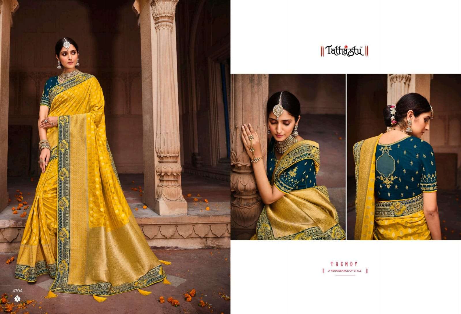 TATHASTU 4700 SERIES BY TATHASTU 4701 TO 4712 SERIES DESIGNER BEAUTIFUL NAVRATRI COLLECTION OCCASIONAL WEAR & PARTY WEAR SILK LEHENGAS AT WHOLESALE PRICE