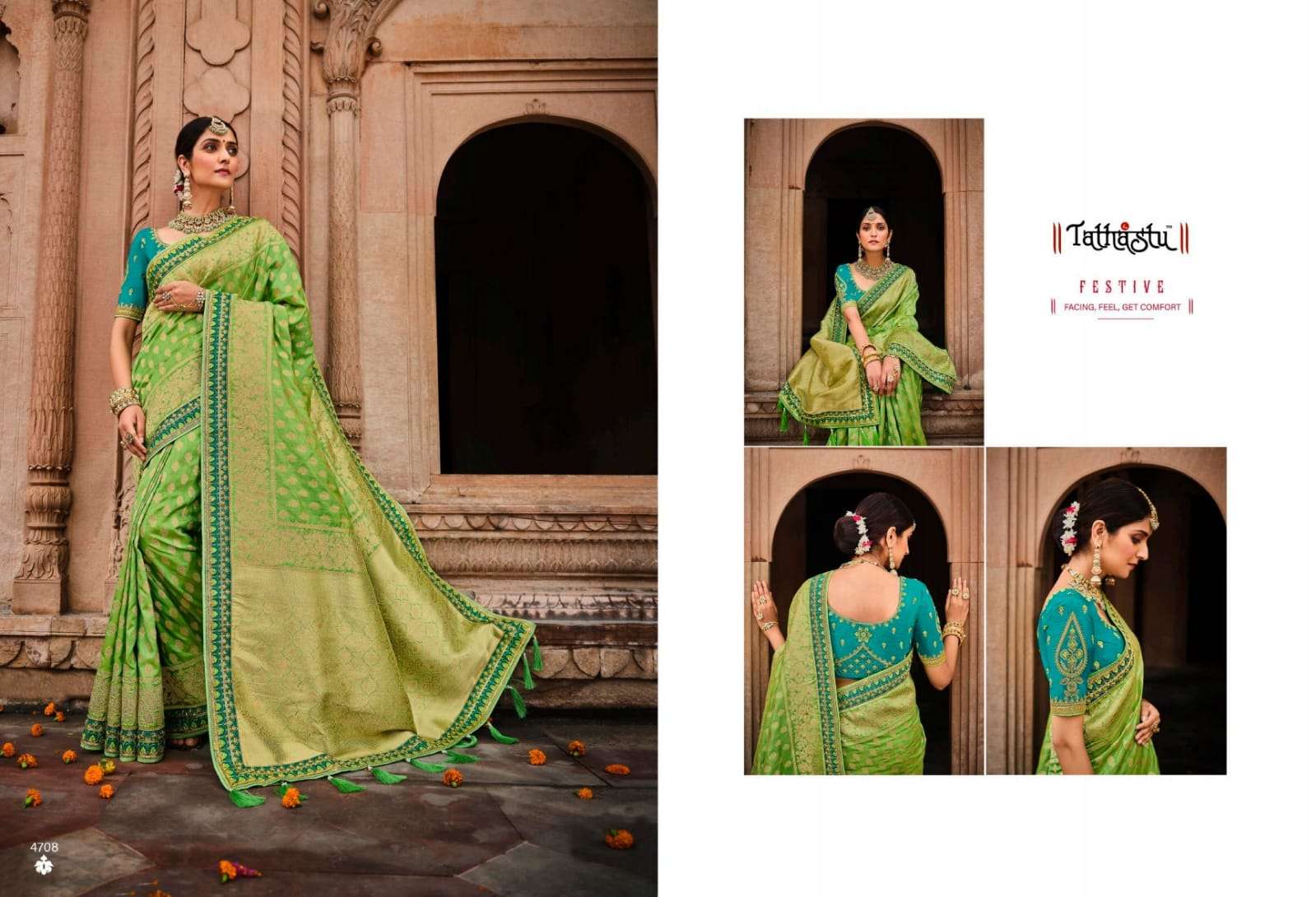 TATHASTU 4700 SERIES BY TATHASTU 4701 TO 4712 SERIES DESIGNER BEAUTIFUL NAVRATRI COLLECTION OCCASIONAL WEAR & PARTY WEAR SILK LEHENGAS AT WHOLESALE PRICE