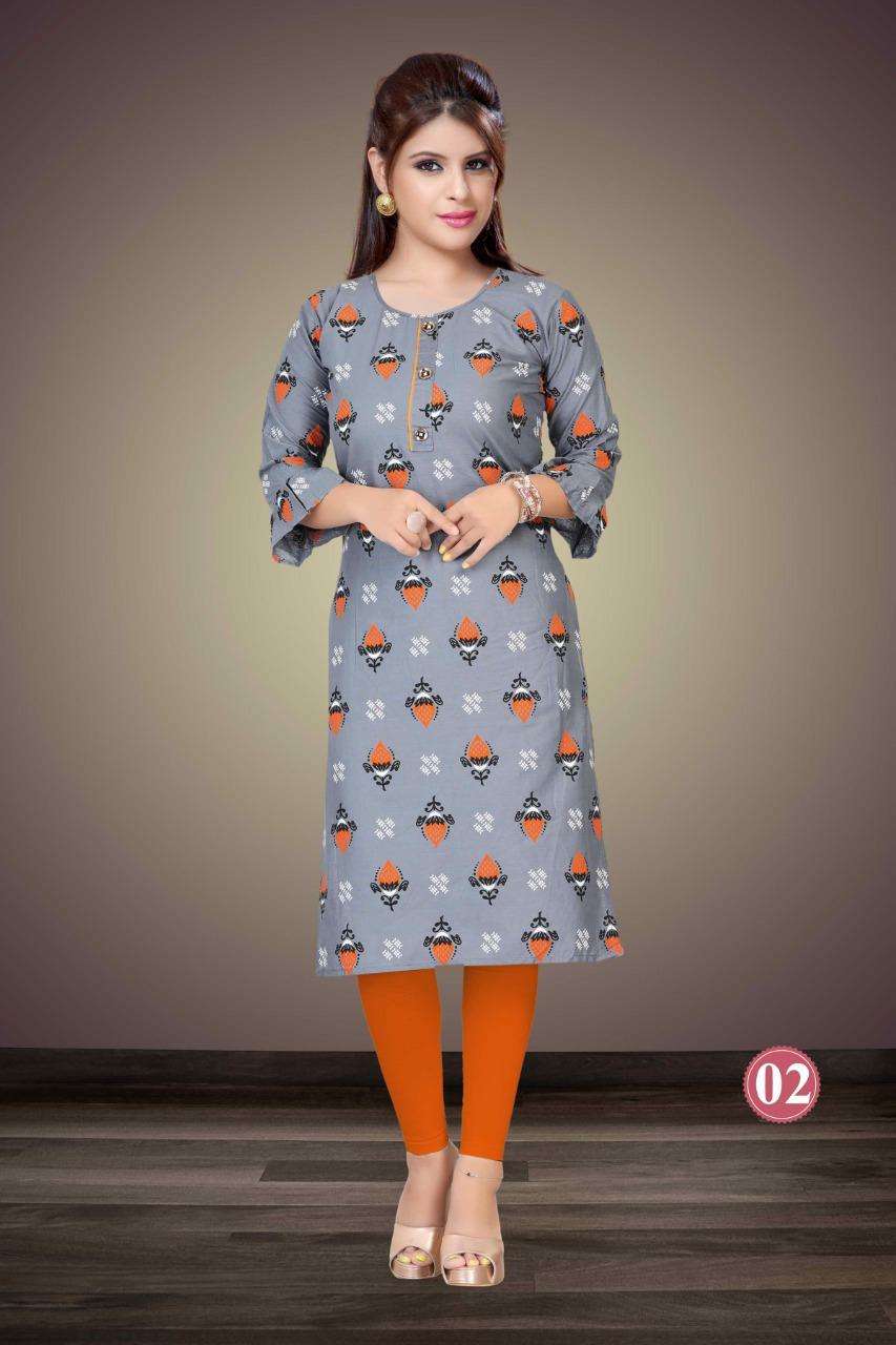 NEHA VOL-13 BY TRENDY 01 TO 04 SERIES DESIGNER STYLISH FANCY COLORFUL BEAUTIFUL PARTY WEAR & ETHNIC WEAR COLLECTION COTTON PRINT KURTIS AT WHOLESALE PRICE