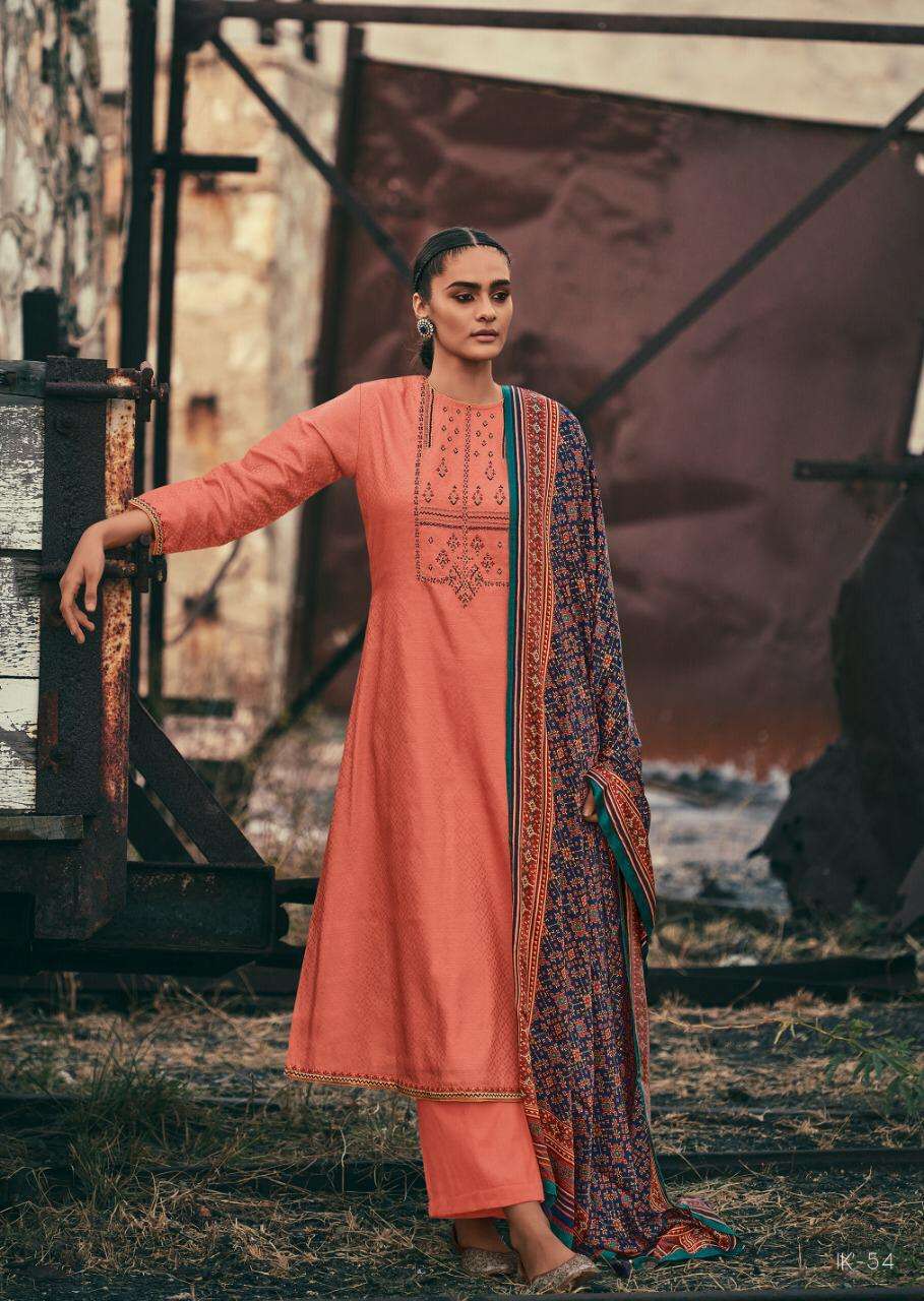 IKAT BY VARSHA FASHION 51 TO 57 SERIES BEAUTIFUL SUITS COLORFUL STYLISH FANCY CASUAL WEAR & ETHNIC WEAR TUSSAR WOVEN EMBROIDERED DRESSES AT WHOLESALE PRICE