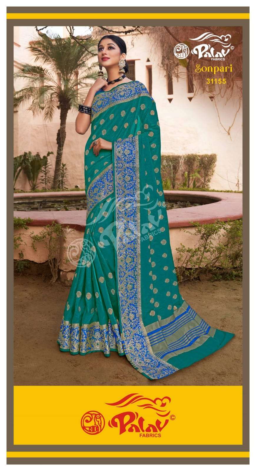 SONPARI BY PALAV 31151 TO 31156 SERIES INDIAN TRADITIONAL WEAR COLLECTION BEAUTIFUL STYLISH FANCY COLORFUL PARTY WEAR & OCCASIONAL WEAR SILK SAREES AT WHOLESALE PRICE