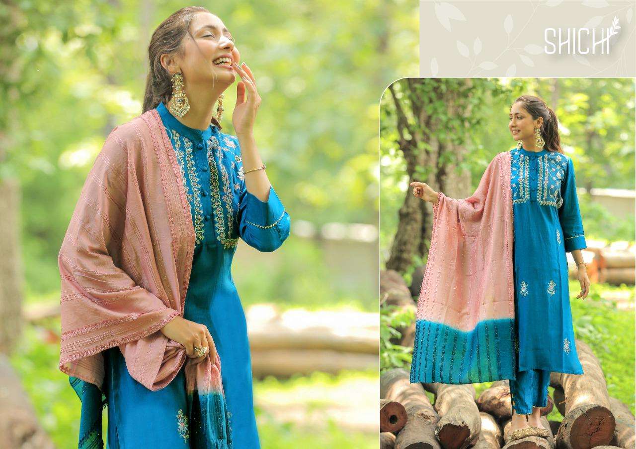 RANGPREET BY SHICHI 07 TO 12 SERIES BEAUTIFUL SUITS COLORFUL STYLISH FANCY CASUAL WEAR & ETHNIC WEAR VISCOSE SILK EMBROIDERED DRESSES AT WHOLESALE PRICE