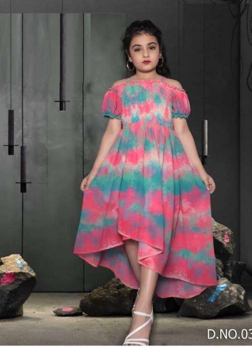 GINNI BY FASHID WHOLESALE 01 TO 06 SERIES DESIGNER BEAUTIFUL STYLISH FANCY COLORFUL PARTY WEAR & OCCASIONAL WEAR GEORGETTE KIDS GOWNS AT WHOLESALE PRICE
