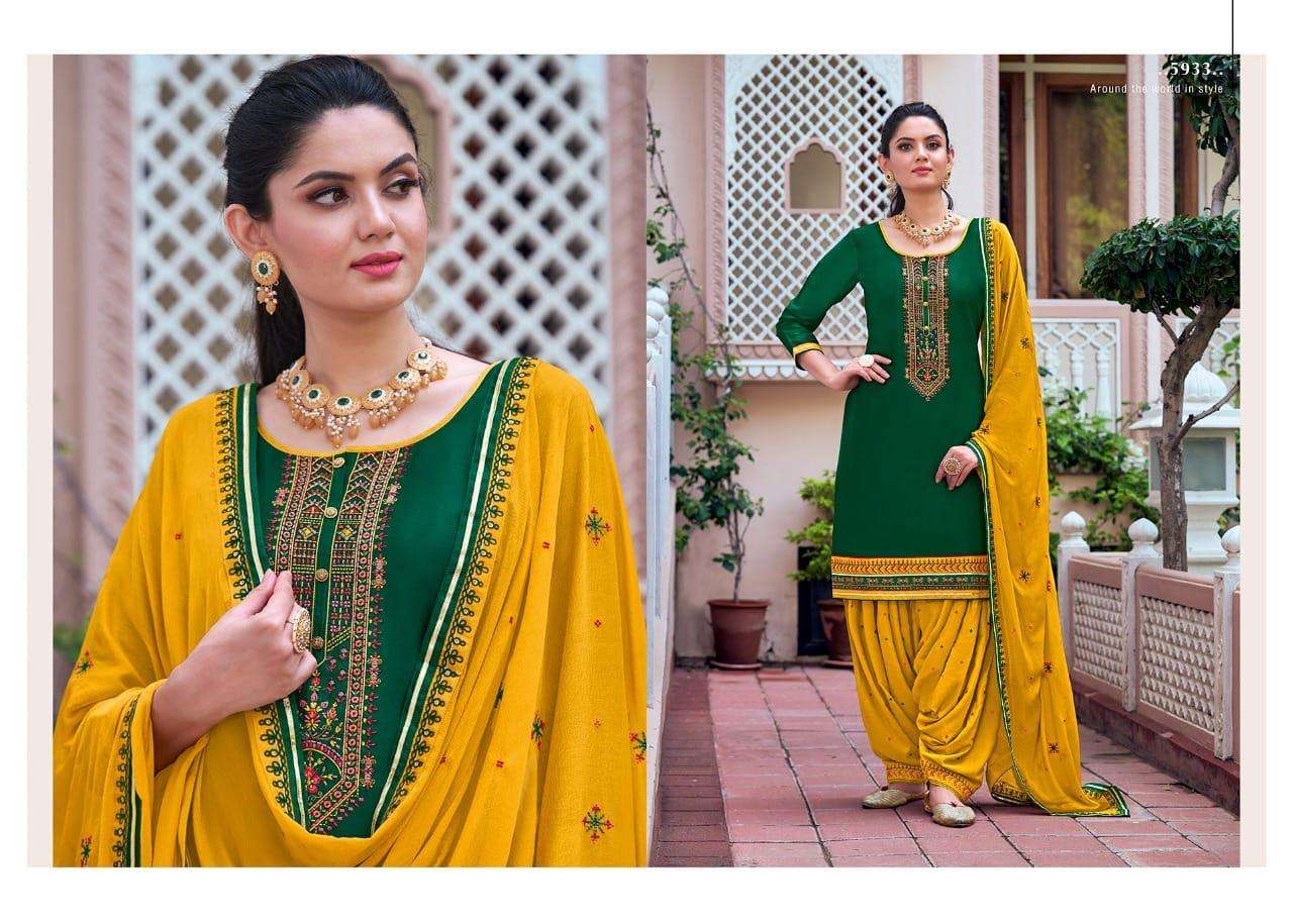PATIALA HOUSE VOL-85 BY KESSI FABRICS 5931 TO 5938 SERIES DESIGNER SUITS STYLISH DESIGNER COLORFUL FANCY BEAUTIFUL PARTY WEAR & ETHNIC WEAR JAM SILK WITH WORK DRESSES AT WHOLESALE PRICE
