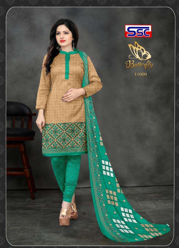 BUTTERFLY BY SHREE SHANTI CREATION 11001 TO 11012 SERIES BEAUTIFUL SUITS COLORFUL STYLISH FANCY CASUAL WEAR & ETHNIC WEAR MICRO PRINT DRESSES AT WHOLESALE PRICE