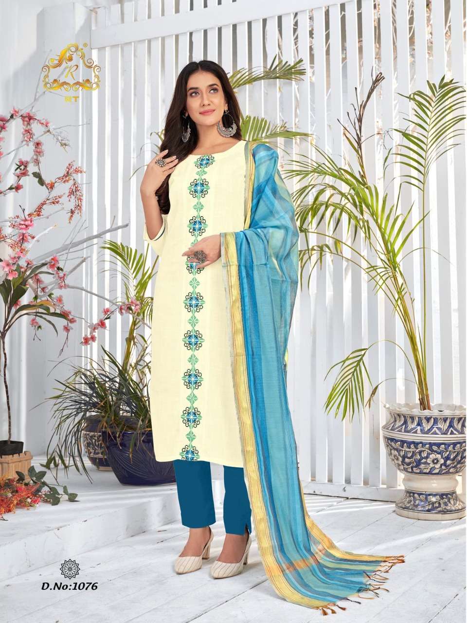 NARI VOL-12 BY RT 1072 TO 1077 SERIES DESIGNER STYLISH FANCY COLORFUL BEAUTIFUL PARTY WEAR & ETHNIC WEAR COLLECTION RAYON SLUB KURTIS WITH DUPATTA AT WHOLESALE PRICE