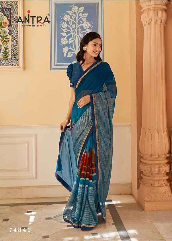 MAUSAM BY ANTRA 74841 TO 74850 SERIES INDIAN TRADITIONAL WEAR COLLECTION BEAUTIFUL STYLISH FANCY COLORFUL PARTY WEAR & OCCASIONAL WEAR GEORGETTE SAREES AT WHOLESALE PRICE