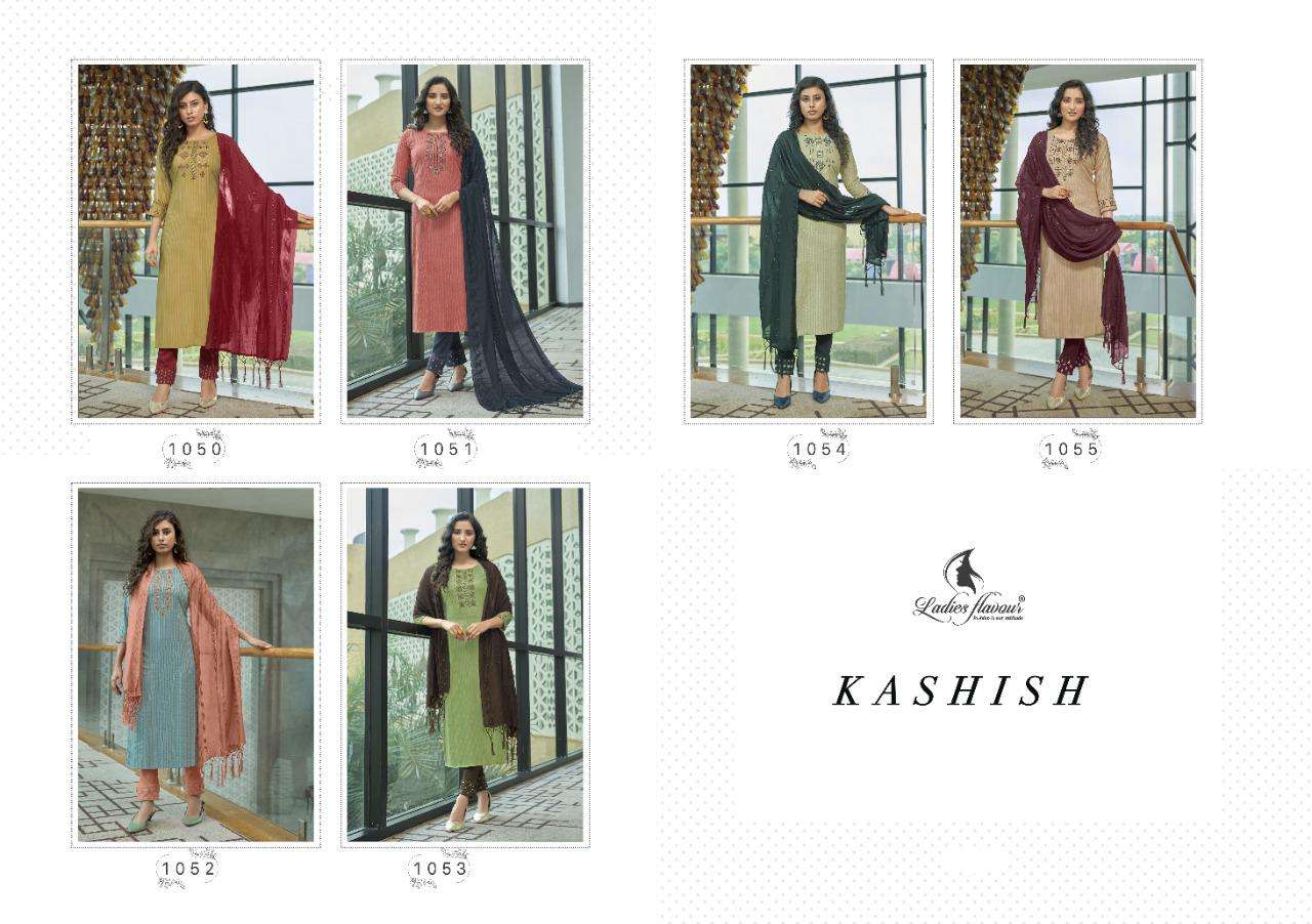 KASHISH BY LADIES FLAVOUR 1050 TO 1055 SERIES BEAUTIFUL SUITS COLORFUL STYLISH FANCY CASUAL WEAR & ETHNIC WEAR HEAVY RAYON WEAVING DRESSES AT WHOLESALE PRICE
