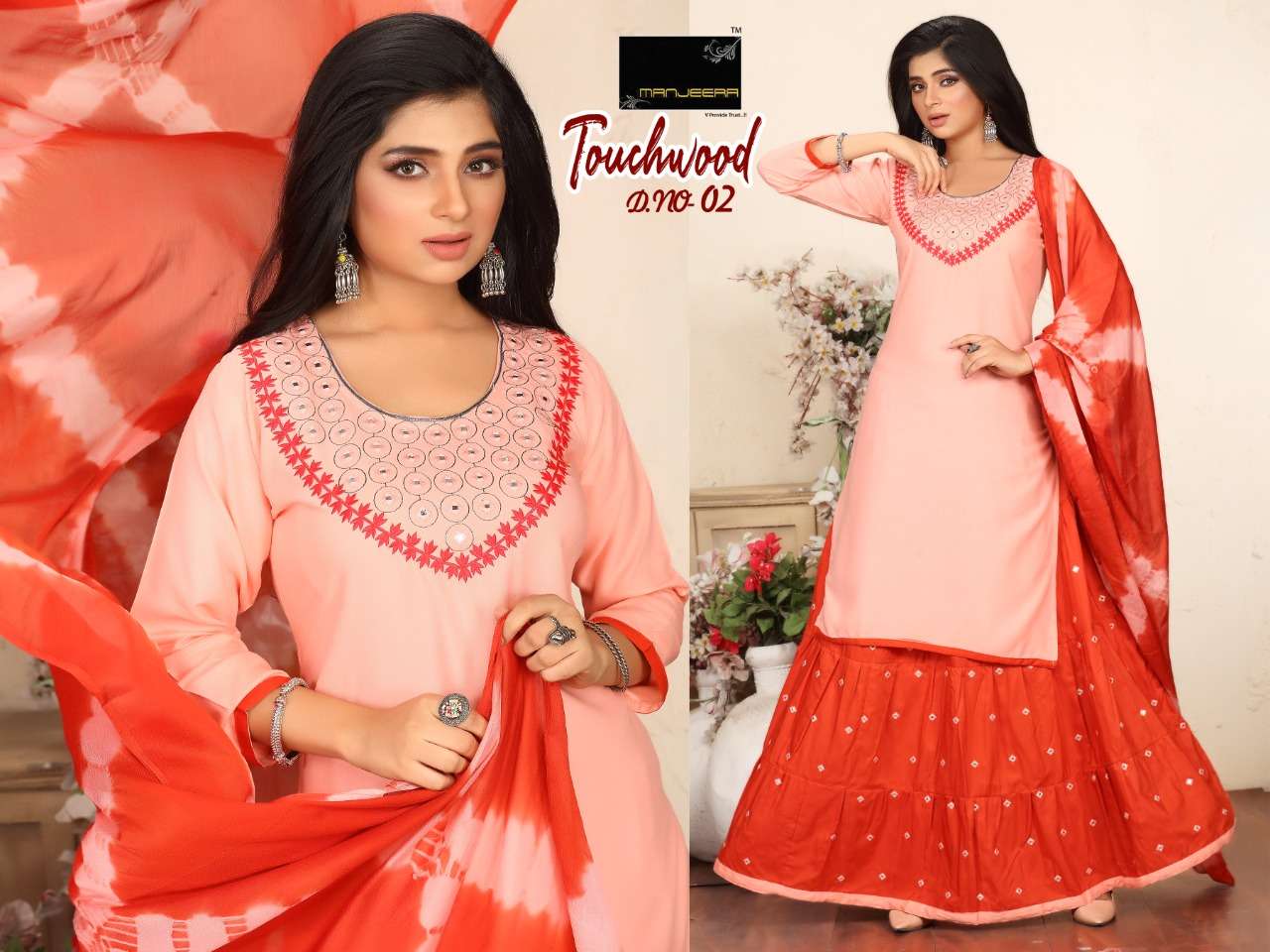 TOUCHWOOD BY MANJEERA 01 TO 08 SERIES BEAUTIFUL SUITS COLORFUL STYLISH FANCY CASUAL WEAR & ETHNIC WEAR RAYON DRESSES AT WHOLESALE PRICE