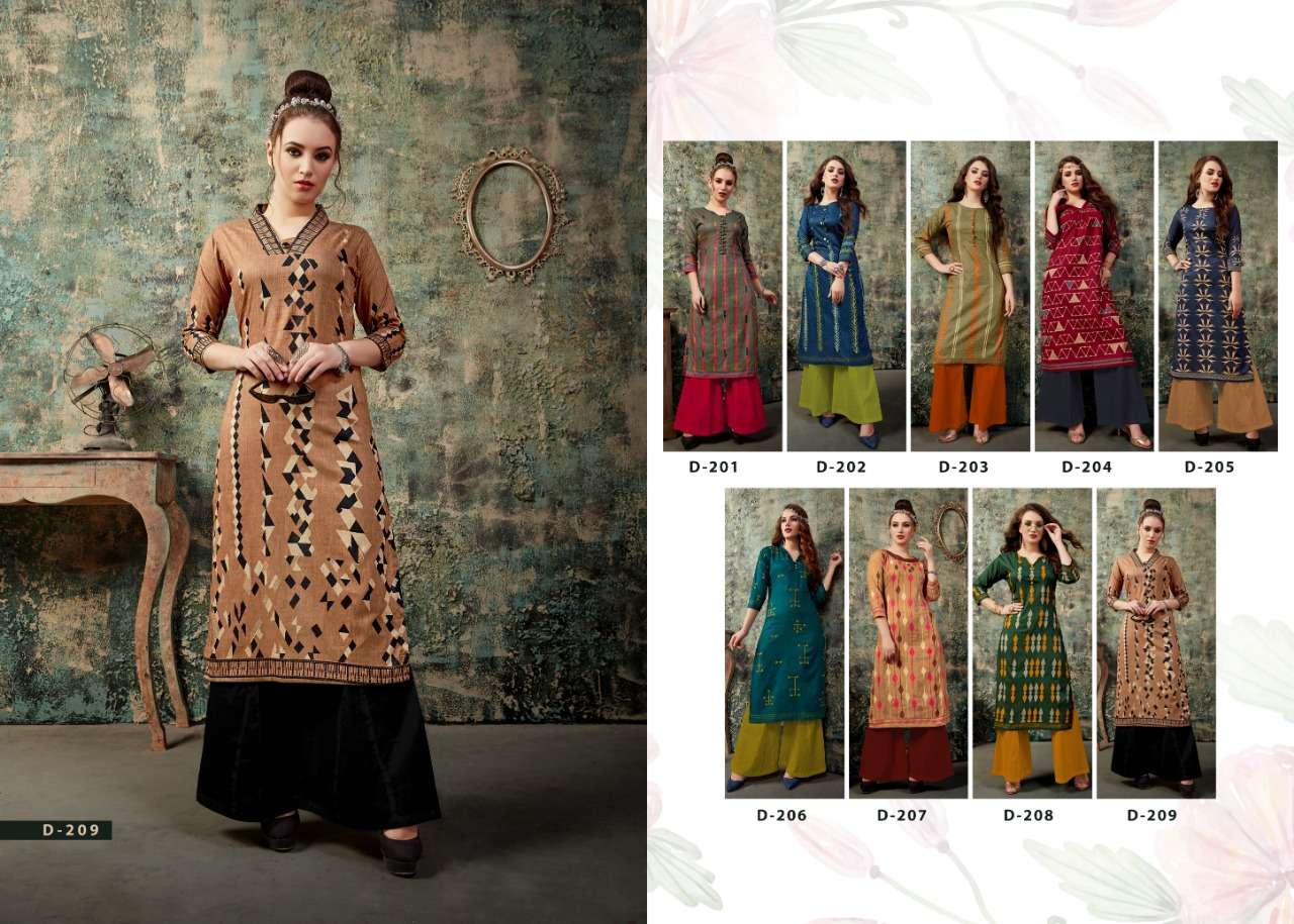 SOUL VOL-2 BY VASTRA MODA 201 TO 209 SERIES DESIGNER STYLISH FANCY COLORFUL BEAUTIFUL PARTY WEAR & ETHNIC WEAR COLLECTION PREMIUM COTTON KURTIS AT WHOLESALE PRICE