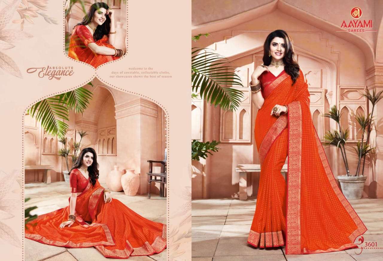 SHRINGAR VOL-2 BY AAYAMI 3601 TO 3614 SERIES INDIAN TRADITIONAL WEAR COLLECTION BEAUTIFUL STYLISH FANCY COLORFUL PARTY WEAR & OCCASIONAL WEAR GEORGETTE SAREES AT WHOLESALE PRICE