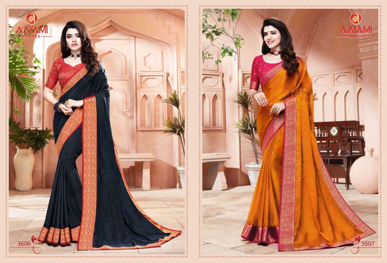 SHRINGAR VOL-2 BY AAYAMI 3601 TO 3614 SERIES INDIAN TRADITIONAL WEAR COLLECTION BEAUTIFUL STYLISH FANCY COLORFUL PARTY WEAR & OCCASIONAL WEAR GEORGETTE SAREES AT WHOLESALE PRICE