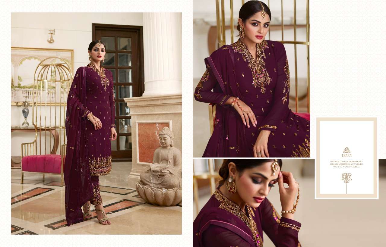 ZISA VOL-68 BY MEERA TRENDZ 12531 TO 12536 SERIES BEAUTIFUL STYLISH SUITS FANCY COLORFUL CASUAL WEAR & ETHNIC WEAR & READY TO WEAR GEORGETTE WITH EMBROIDERY DRESSES AT WHOLESALE PRICE