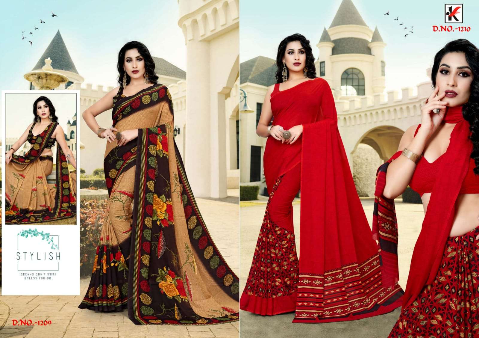 GARAM CHAI VOL-102 BY KODAS 1203 TO 1218 SERIES INDIAN TRADITIONAL WEAR COLLECTION BEAUTIFUL STYLISH FANCY COLORFUL PARTY WEAR & OCCASIONAL WEAR RENIAL PRINT SAREES AT WHOLESALE PRICE