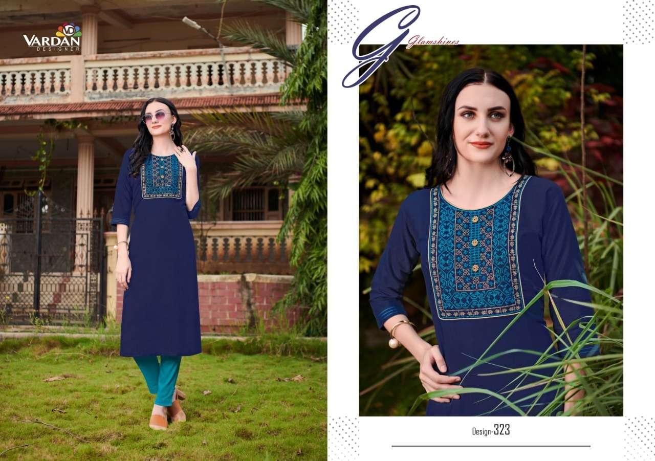 Cloud Vol-2 By Vardan Designer 321 To 326 Series Designer Stylish Fancy Colorful Beautiful Party Wear & Ethnic Wear Collection Cotton Embroidery Kurtis At Wholesale Price
