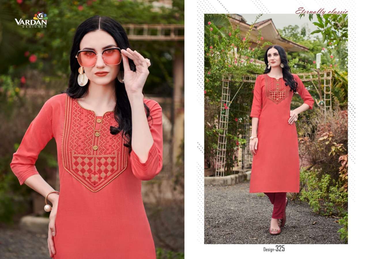 Cloud Vol-2 By Vardan Designer 321 To 326 Series Designer Stylish Fancy Colorful Beautiful Party Wear & Ethnic Wear Collection Cotton Embroidery Kurtis At Wholesale Price