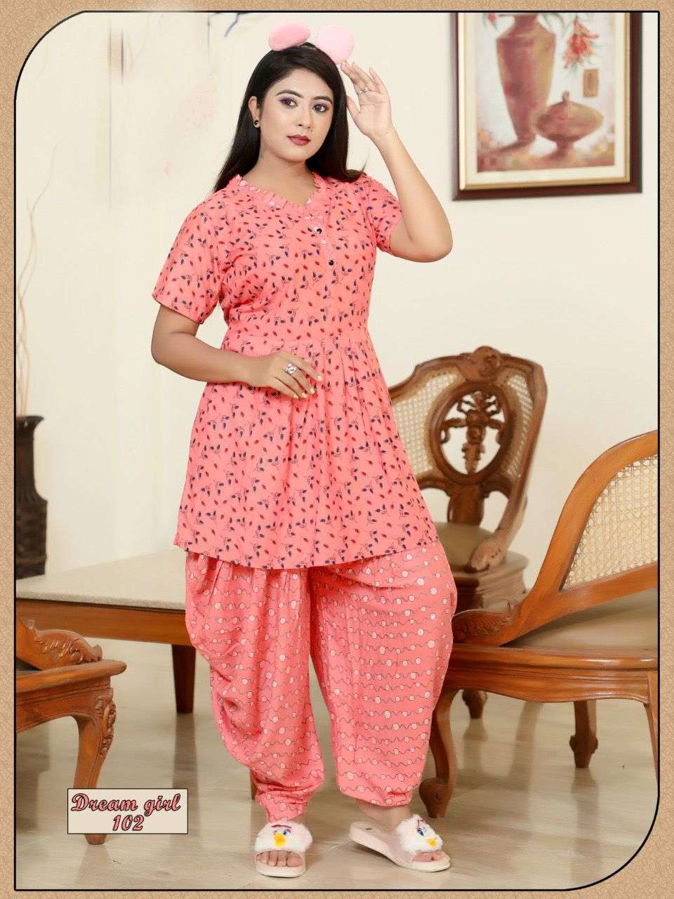 DREAM GIRL VOL-2 BY KAAMIRI 101 TO 106 SERIES BEAUTIFUL STYLISH COLORFUL FANCY PARTY WEAR & ETHNIC WEAR & READY TO WEAR RAYON NIGHT SUITS AT WHOLESALE PRICE