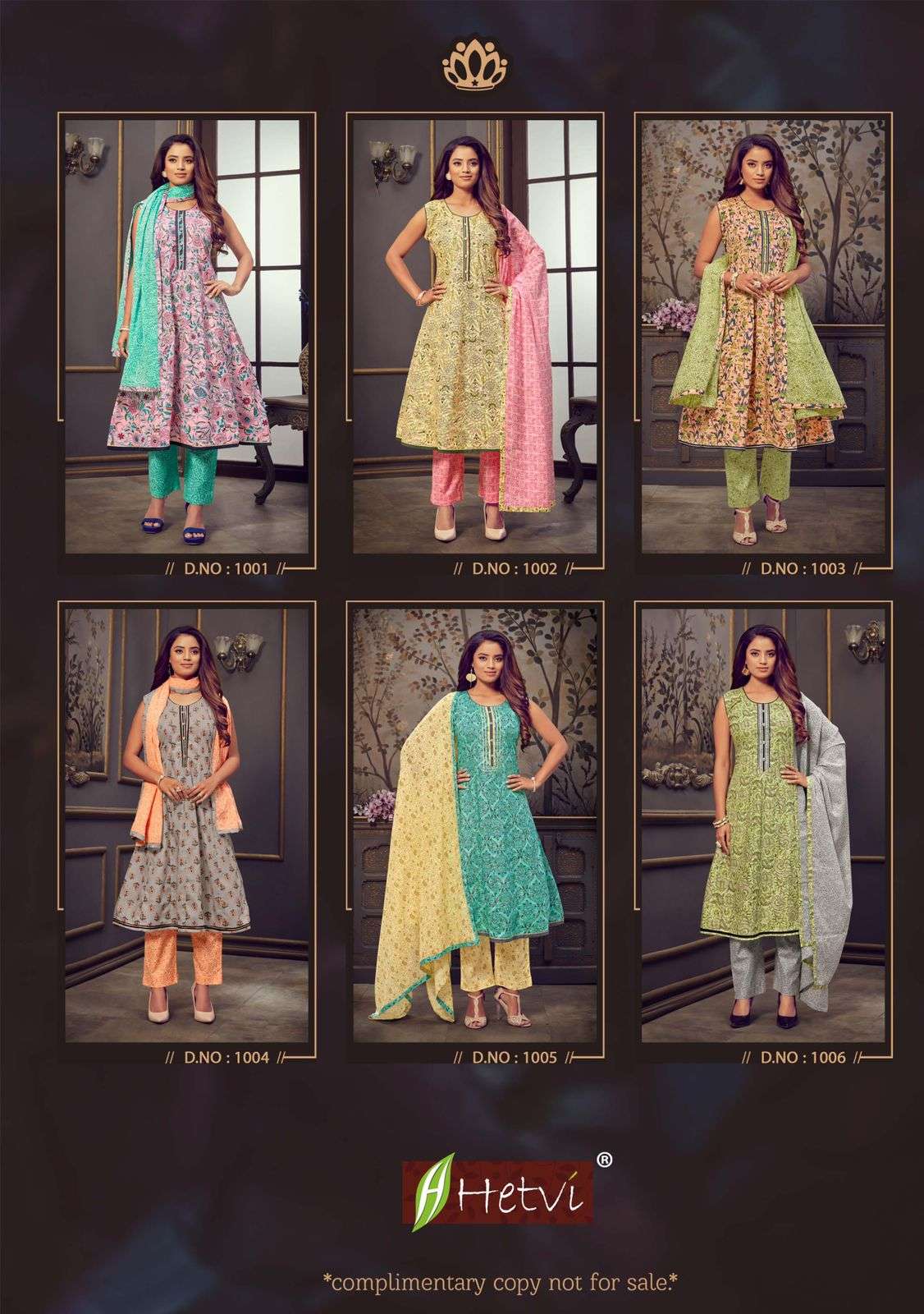 BINITA BY HETVI 1001 TO 1006 SERIES BEAUTIFUL SUITS COLORFUL STYLISH FANCY CASUAL WEAR & ETHNIC WEAR COTTON PRINT DRESSES AT WHOLESALE PRICE