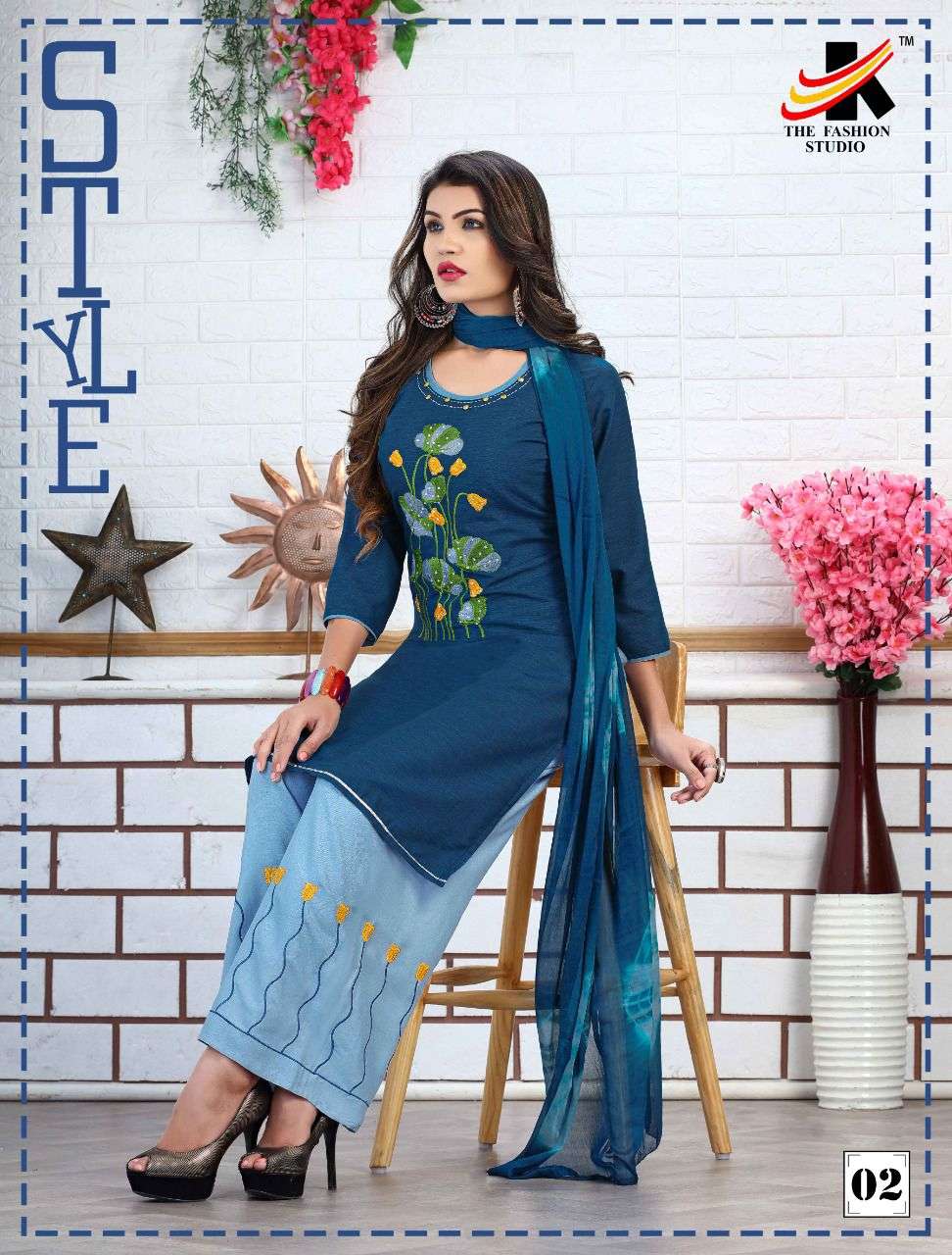 ROYAL QUEEN BY THE FASHION STUDIO 01 TO 08 SERIES BEAUTIFUL SUITS COLORFUL STYLISH FANCY CASUAL WEAR & ETHNIC WEAR HEAVY RAYON EMBROIDERED DRESSES AT WHOLESALE PRICE