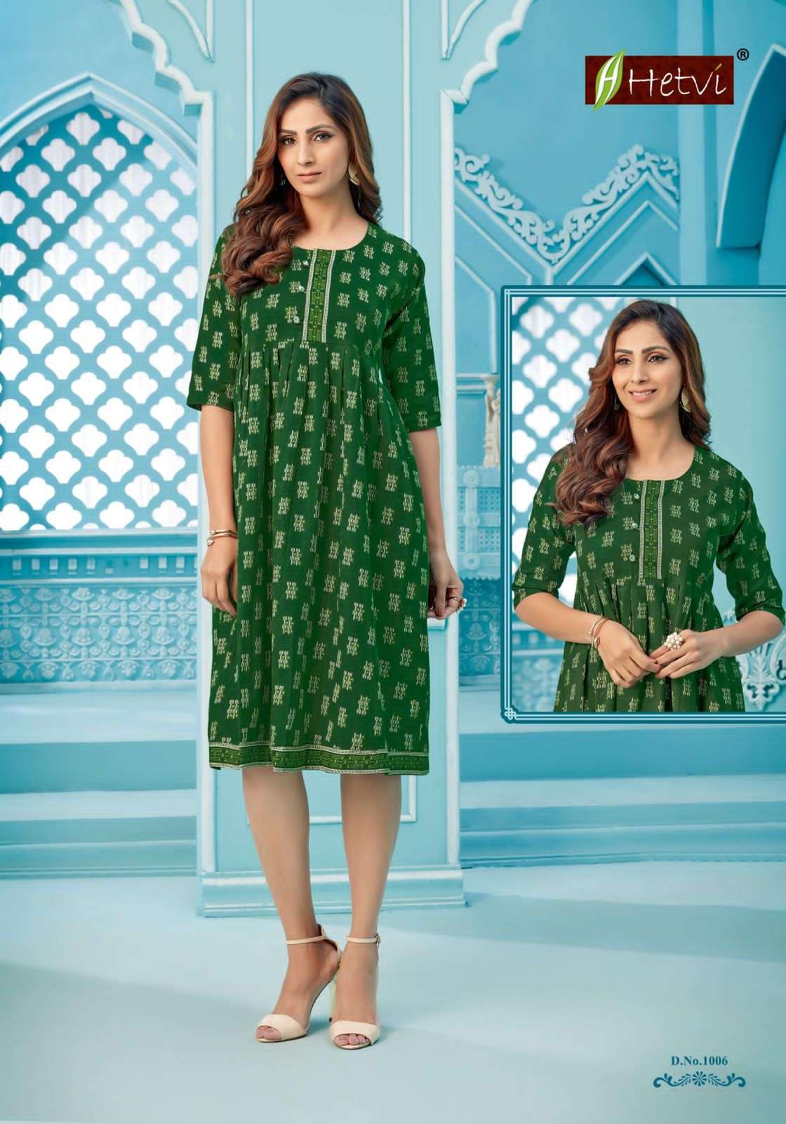 HASEEN BY HETVI 1001 TO 1006 SERIES DESIGNER STYLISH FANCY COLORFUL BEAUTIFUL PARTY WEAR & ETHNIC WEAR COLLECTION COTTON LINEN PRINT KURTIS AT WHOLESALE PRICE