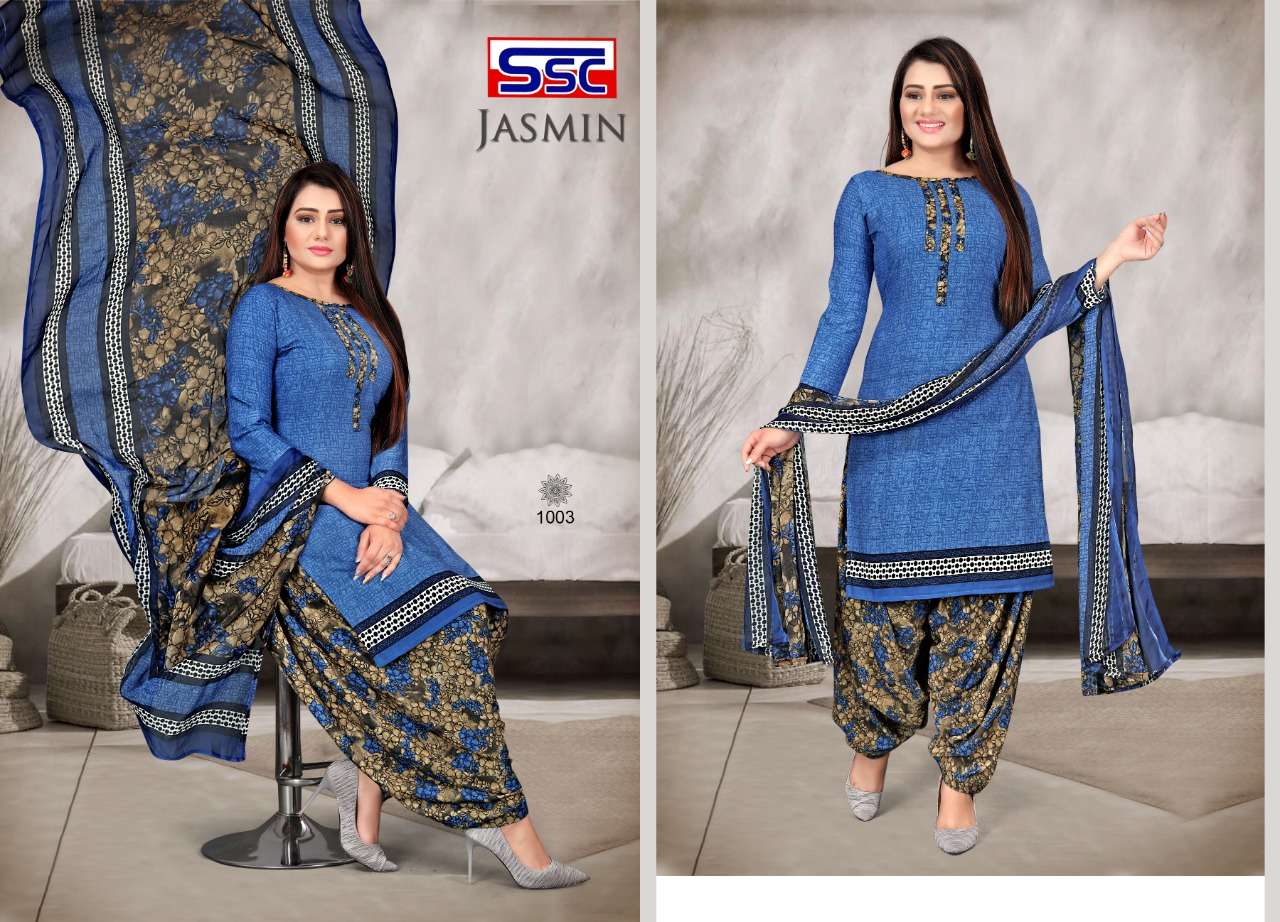 JASMIN VOL-15 BY SHREE SHANTI CREATION 1001 TO 1012 SERIES BEAUTIFUL SUITS STYLISH FANCY COLORFUL PARTY WEAR & OCCASIONAL WEAR HEAVY MICRO PRINT DRESSES AT WHOLESALE PRICE