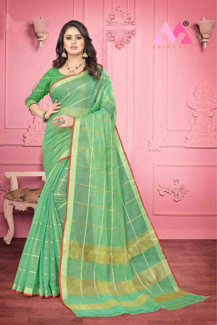 KRITIKA BY VAIRAGEE 01 TO 08 SERIES INDIAN TRADITIONAL WEAR COLLECTION BEAUTIFUL STYLISH FANCY COLORFUL PARTY WEAR & OCCASIONAL WEAR DORIYA COTTON SAREES AT WHOLESALE PRICE