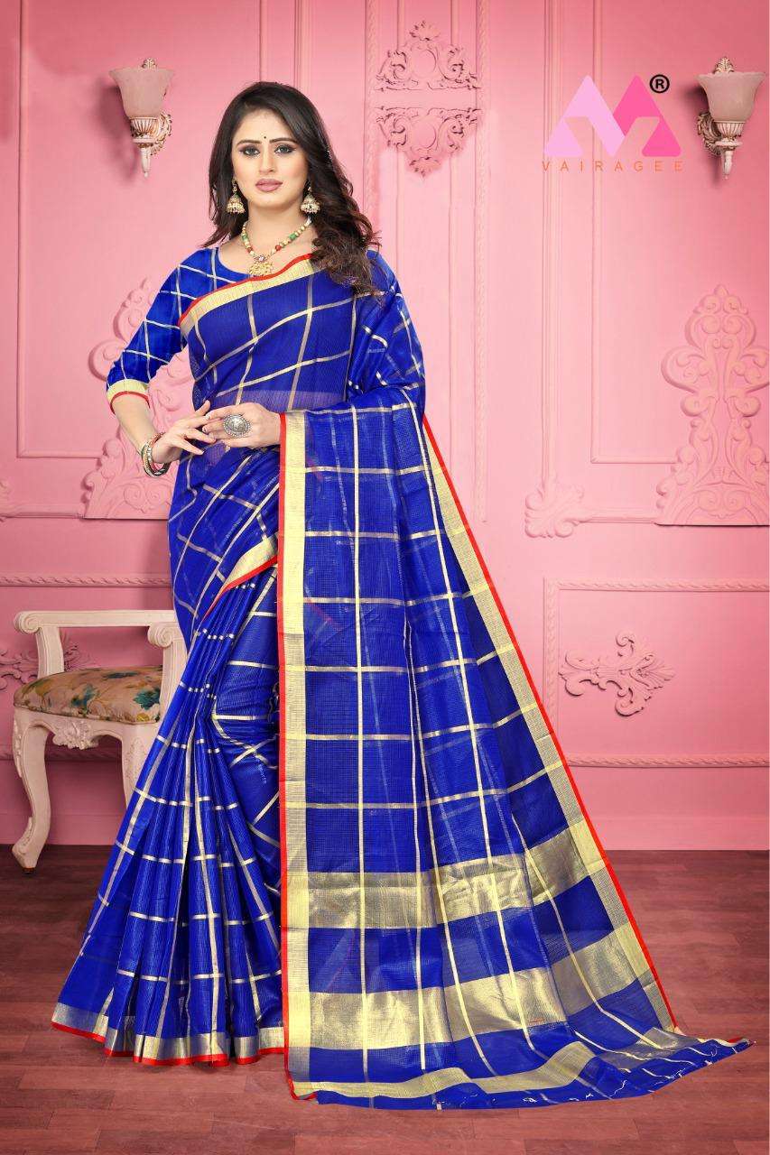 KRITIKA BY VAIRAGEE 01 TO 08 SERIES INDIAN TRADITIONAL WEAR COLLECTION BEAUTIFUL STYLISH FANCY COLORFUL PARTY WEAR & OCCASIONAL WEAR DORIYA COTTON SAREES AT WHOLESALE PRICE