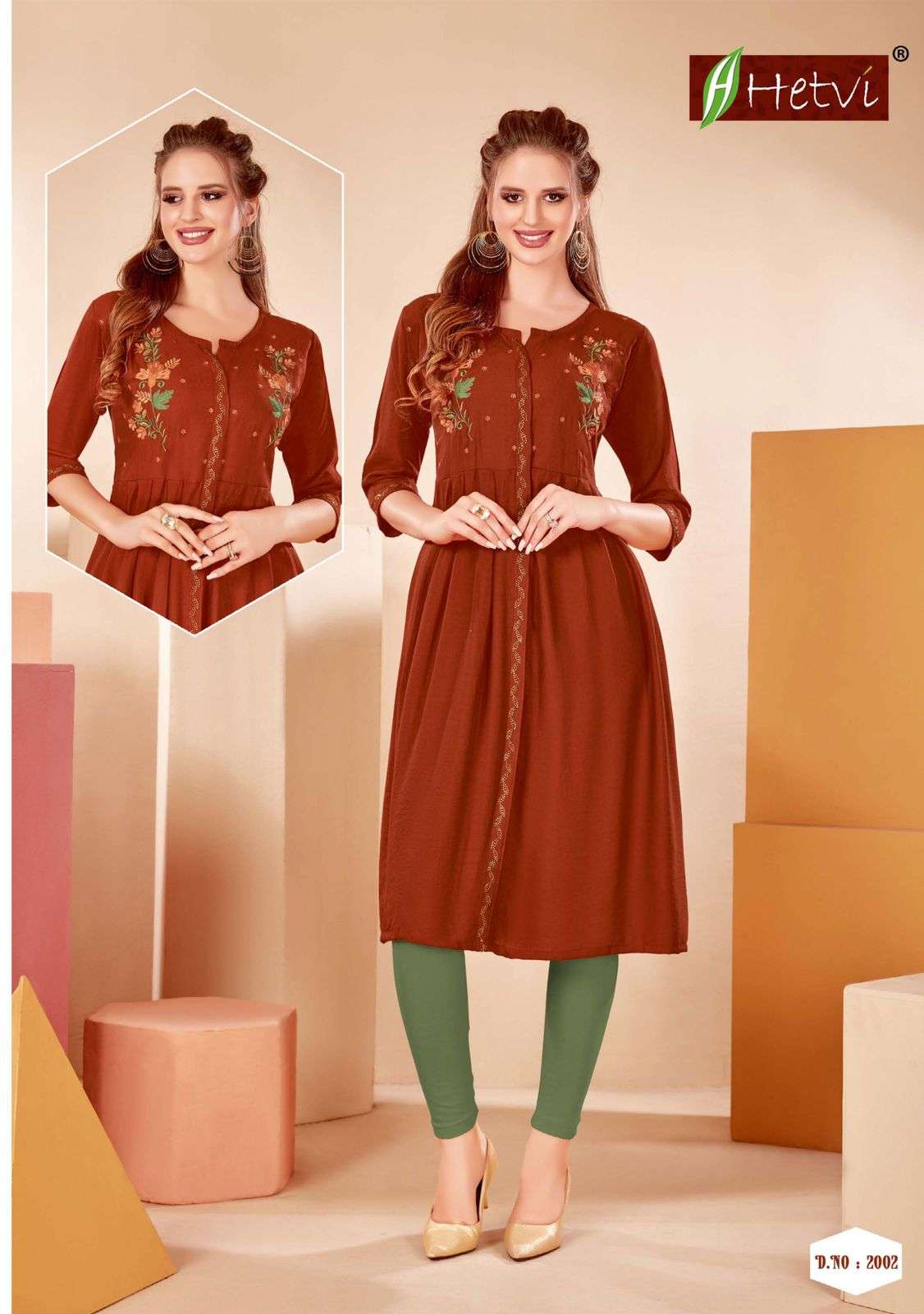 AMIRA BY HETVI 2001 TO 2006 SERIES DESIGNER STYLISH FANCY COLORFUL BEAUTIFUL PARTY WEAR & ETHNIC WEAR COLLECTION RAYON WEAVING KURTIS AT WHOLESALE PRICE