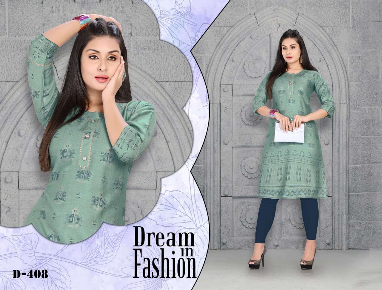 LIMELIGHT BY TRENDY 401 TO 408 SERIES DESIGNER STYLISH FANCY COLORFUL BEAUTIFUL PARTY WEAR & ETHNIC WEAR COLLECTION RAYON SLUB PRINT KURTIS AT WHOLESALE PRICE