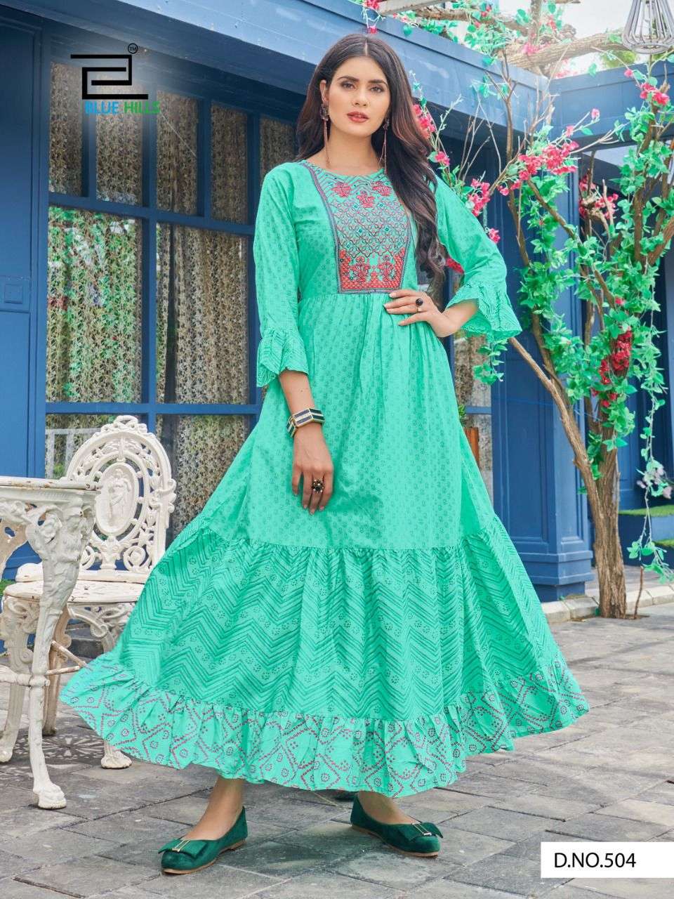 LIVIK VOL-5 BY BLUE HILLS 501 TO 508 SERIES DESIGNER STYLISH FANCY COLORFUL BEAUTIFUL PARTY WEAR & ETHNIC WEAR COLLECTION HEAVY CAMBRIC COTTON GOWNS AT WHOLESALE PRICE