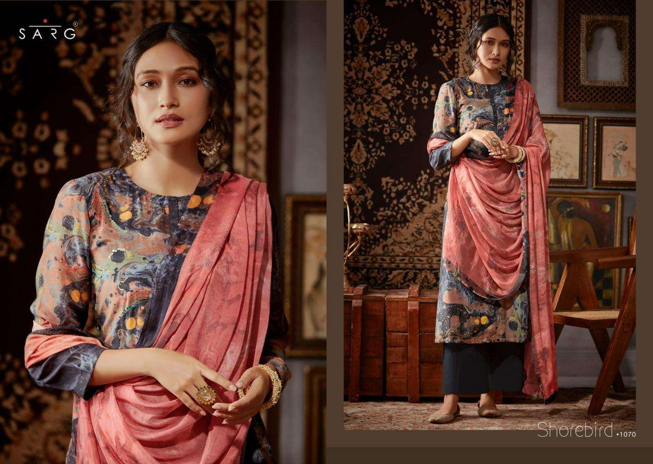 SHOREBIRD BY SARG BEAUTIFUL SUITS COLORFUL STYLISH FANCY CASUAL WEAR & ETHNIC WEAR SILK DIGITAL PRINT DRESSES AT WHOLESALE PRICE