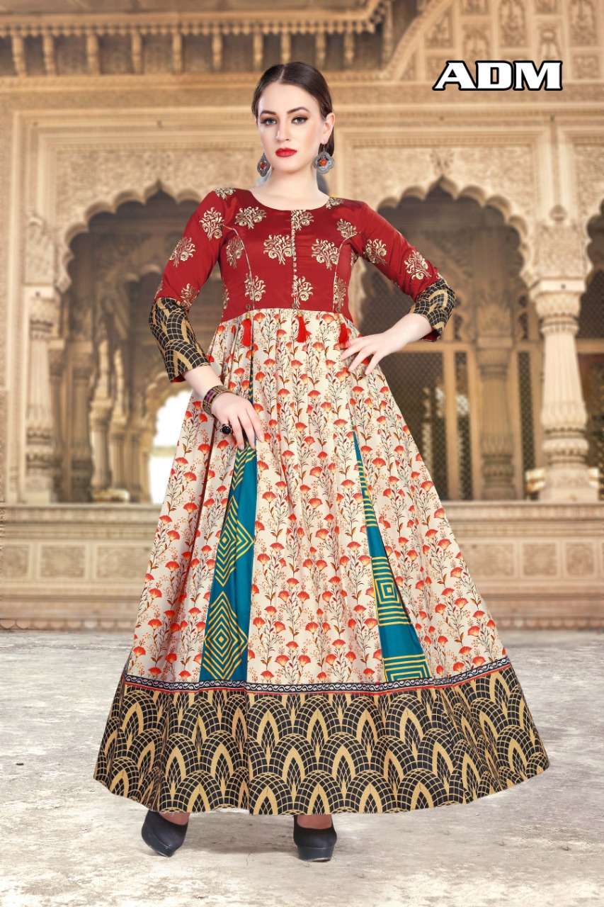GILLI BY ARAY DRESS MAKER 01 TO 05 SERIES BEAUTIFUL STYLISH FANCY COLORFUL CASUAL WEAR & ETHNIC WEAR HEAVY CREPE PRINT GOWNS AT WHOLESALE PRICE