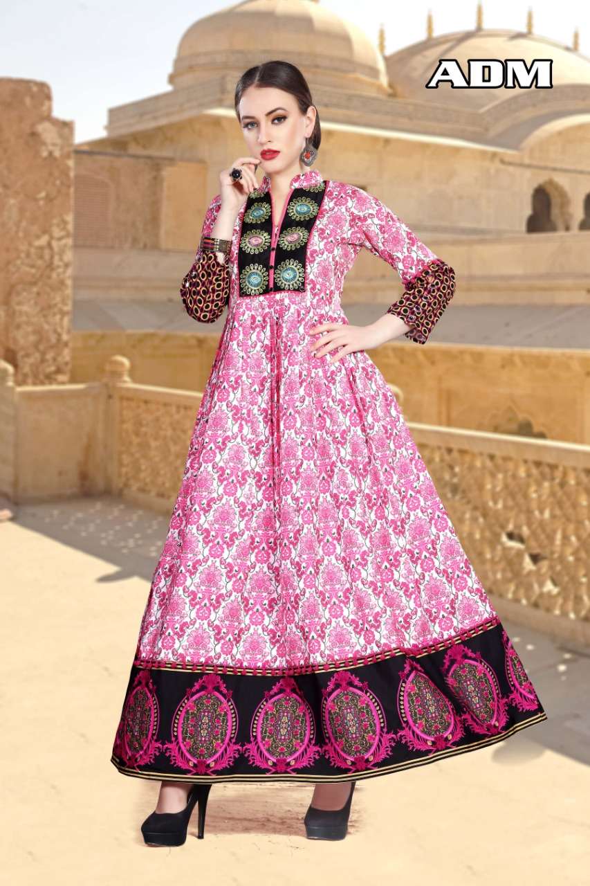 GILLI BY ARAY DRESS MAKER 01 TO 05 SERIES BEAUTIFUL STYLISH FANCY COLORFUL CASUAL WEAR & ETHNIC WEAR HEAVY CREPE PRINT GOWNS AT WHOLESALE PRICE