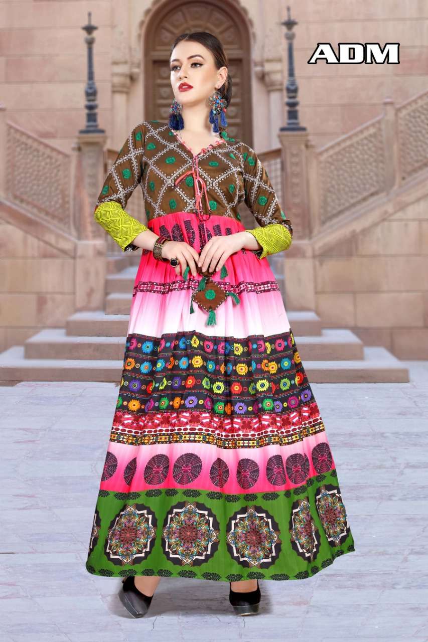 GILLI BY ARAY DRESS MAKER 01 TO 05 SERIES BEAUTIFUL STYLISH FANCY COLORFUL CASUAL WEAR & ETHNIC WEAR HEAVY CREPE PRINT GOWNS AT WHOLESALE PRICE