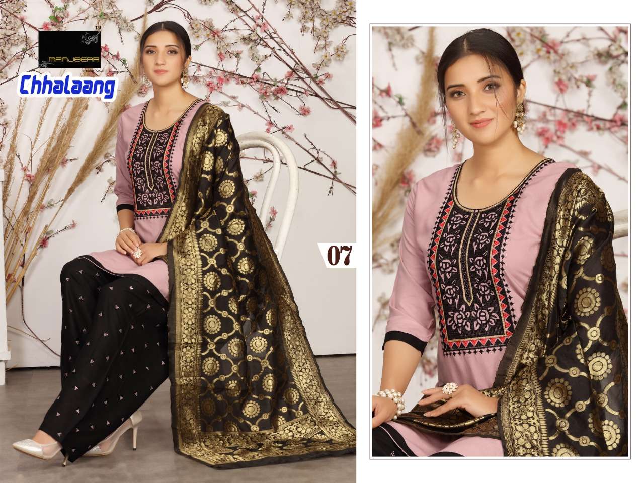 CHHALAANG BY MANJEERA 01 TO 08 SERIES BEAUTIFUL PATIYALA SUITS COLORFUL STYLISH FANCY CASUAL WEAR & ETHNIC WEAR RAYON DRESSES AT WHOLESALE PRICE