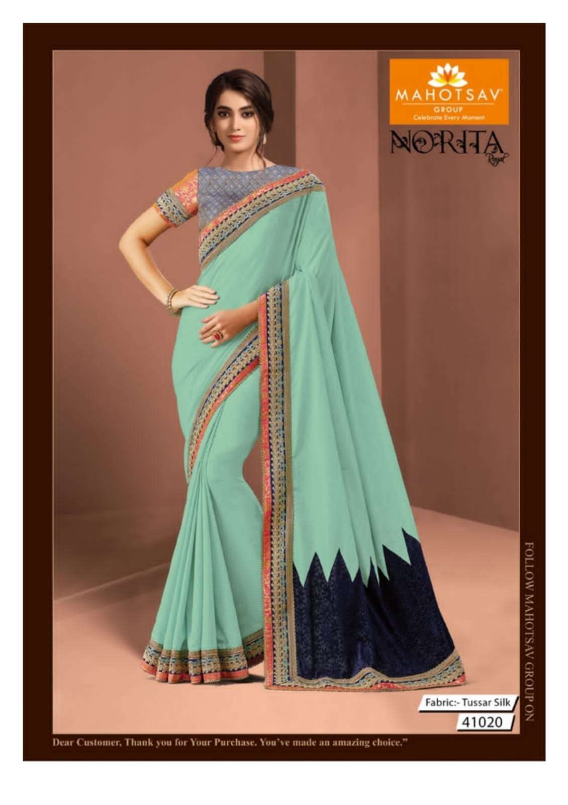 NORITA RAISSA BY MAHOTSAV INDIAN TRADITIONAL WEAR COLLECTION BEAUTIFUL STYLISH FANCY COLORFUL PARTY WEAR & OCCASIONAL WEAR NET SAREES AT WHOLESALE PRICE