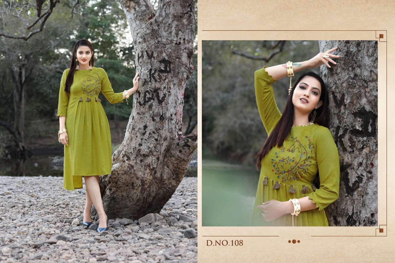 SIMRAN BY ASHMI 101 TO 108 SERIES BEAUTIFUL SUITS COLORFUL STYLISH FANCY CASUAL WEAR & ETHNIC WEAR VISCOSE LUREX FOIL PRINT DRESSES AT WHOLESALE PRICE