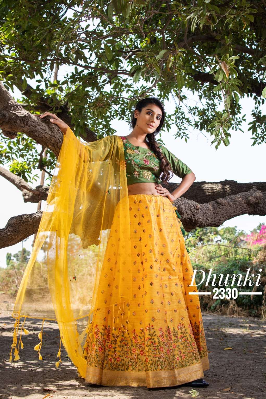 DHUNKI BY ANANDAM 2329 TO 2332 SERIES DESIGNER BEAUTIFUL COLLECTION OCCASIONAL WEAR & PARTY WEAR FANCY LEHENGAS AT WHOLESALE PRICE