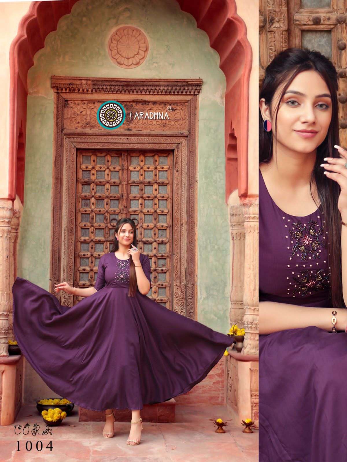 FASHION CORE VOL-1 BY ARADHNA FASHION 1001 TO 1006 SERIES BEAUTIFUL STYLISH FANCY COLORFUL CASUAL WEAR & ETHNIC WEAR COTTON SILK WITH WORK GOWNS AT WHOLESALE PRICE