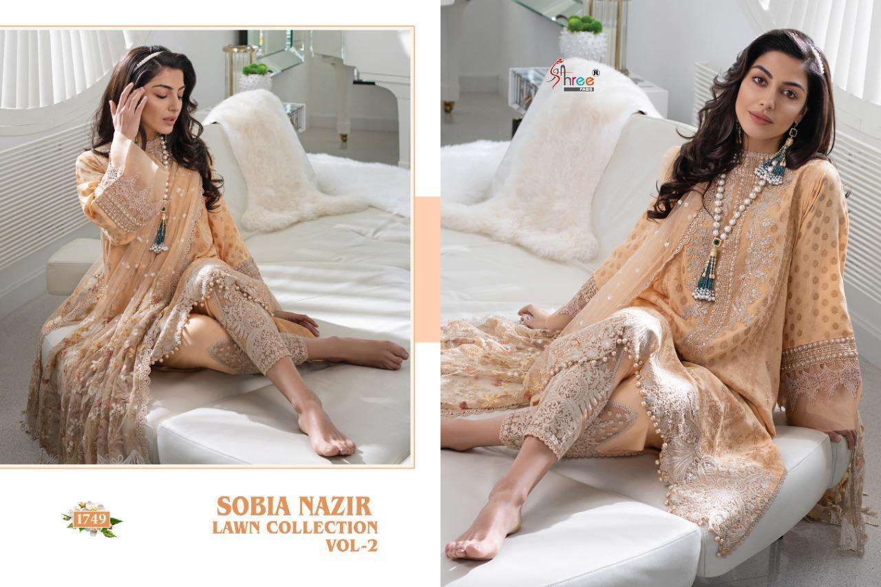 SOBIA NAZIR LAWN COLLECTION VOL-2 NX BY SHREE FABS PAKISTANI SUITS BEAUTIFUL FANCY COLORFUL STYLISH PARTY WEAR & OCCASIONAL WEAR PURE LAWN EMBROIDERED DRESSES AT WHOLESALE PRICE