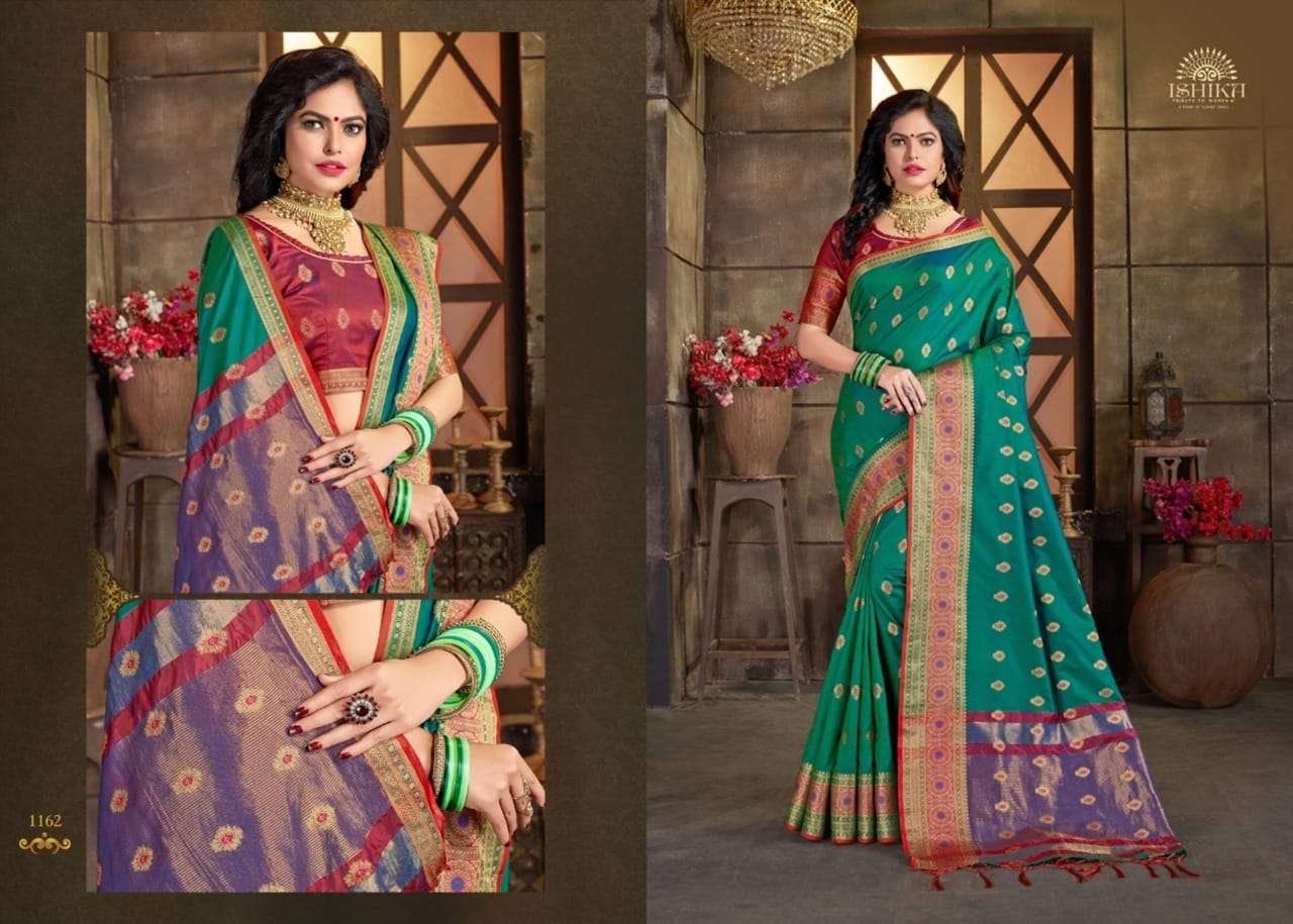 KAILASA SILK VOL-2 BY ISHIKA FASHION 1161 TO 1168 SERIES INDIAN TRADITIONAL WEAR COLLECTION BEAUTIFUL STYLISH FANCY COLORFUL PARTY WEAR & OCCASIONAL WEAR SOFT SILK SAREES AT WHOLESALE PRICE