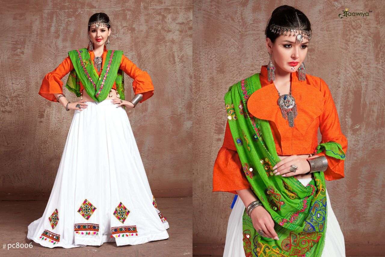 Rajwadi Vol-2 By Aawiya 8001 To 8008 Series Designer Beautiful Navratri Collection Occasional Wear & Party Wear Tafeta Silk/Cotton Lehengas At Wholesale Price
